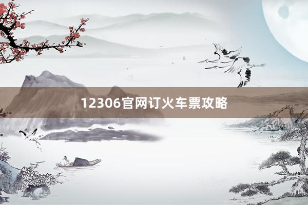 12306官网订火车票攻略
